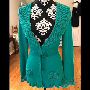 Nanette Lepore teal Sweater